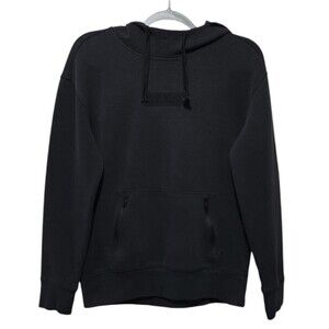 Hollister Funnel Neck Hoodie Black Small